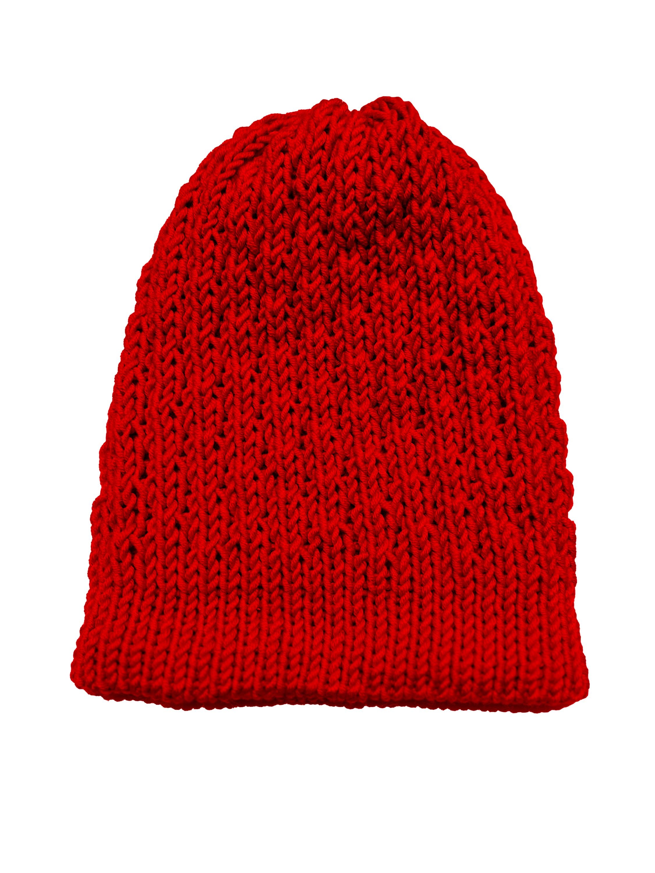 Klasyczna, Dopasowana Czapka z Wełny Merynosów – Ręcznie Robiona (Ścieg Diamentowy)