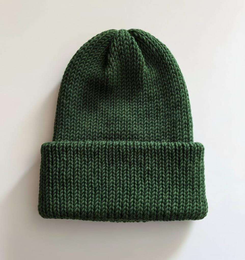 Czapka handmade merino superwash – dwuwarstwowa, szydełkowana, unisex