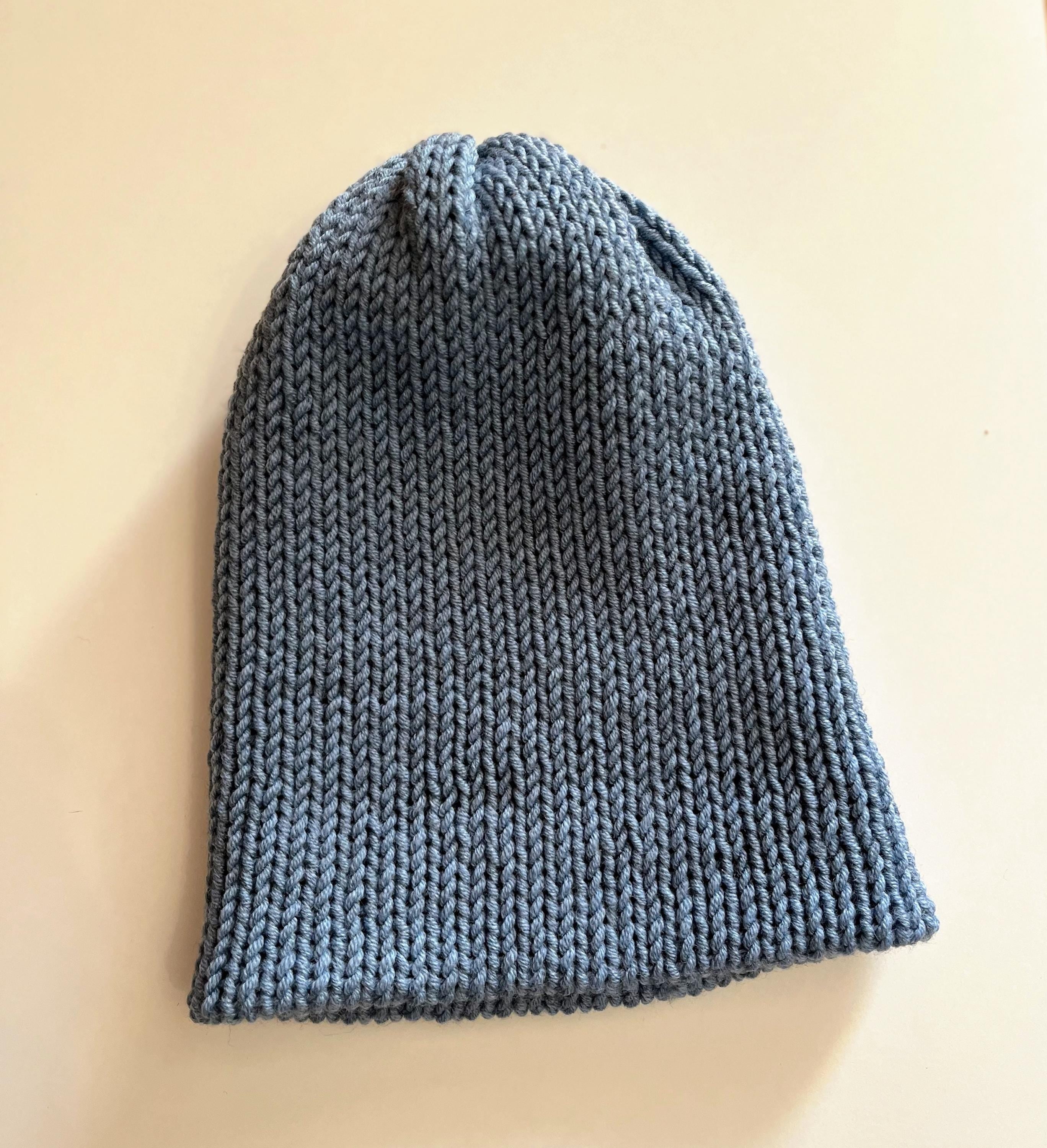 Czapka zimowe beanie handmade merino superwash – dwuwarstwowa, szydełkowana, unisex
