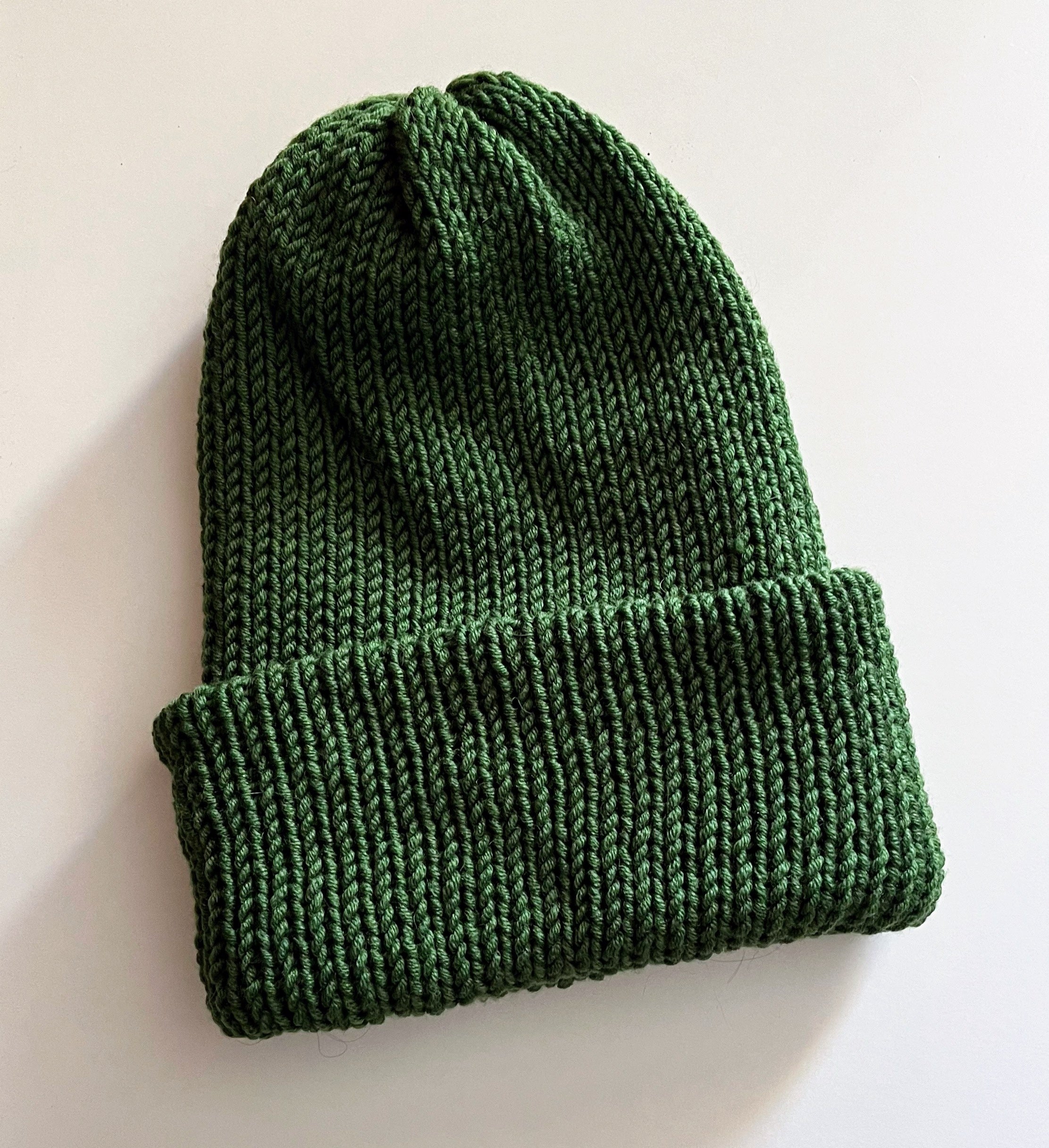 Czapka zimowe beanie handmade merino superwash – dwuwarstwowa, szydełkowana, unisex