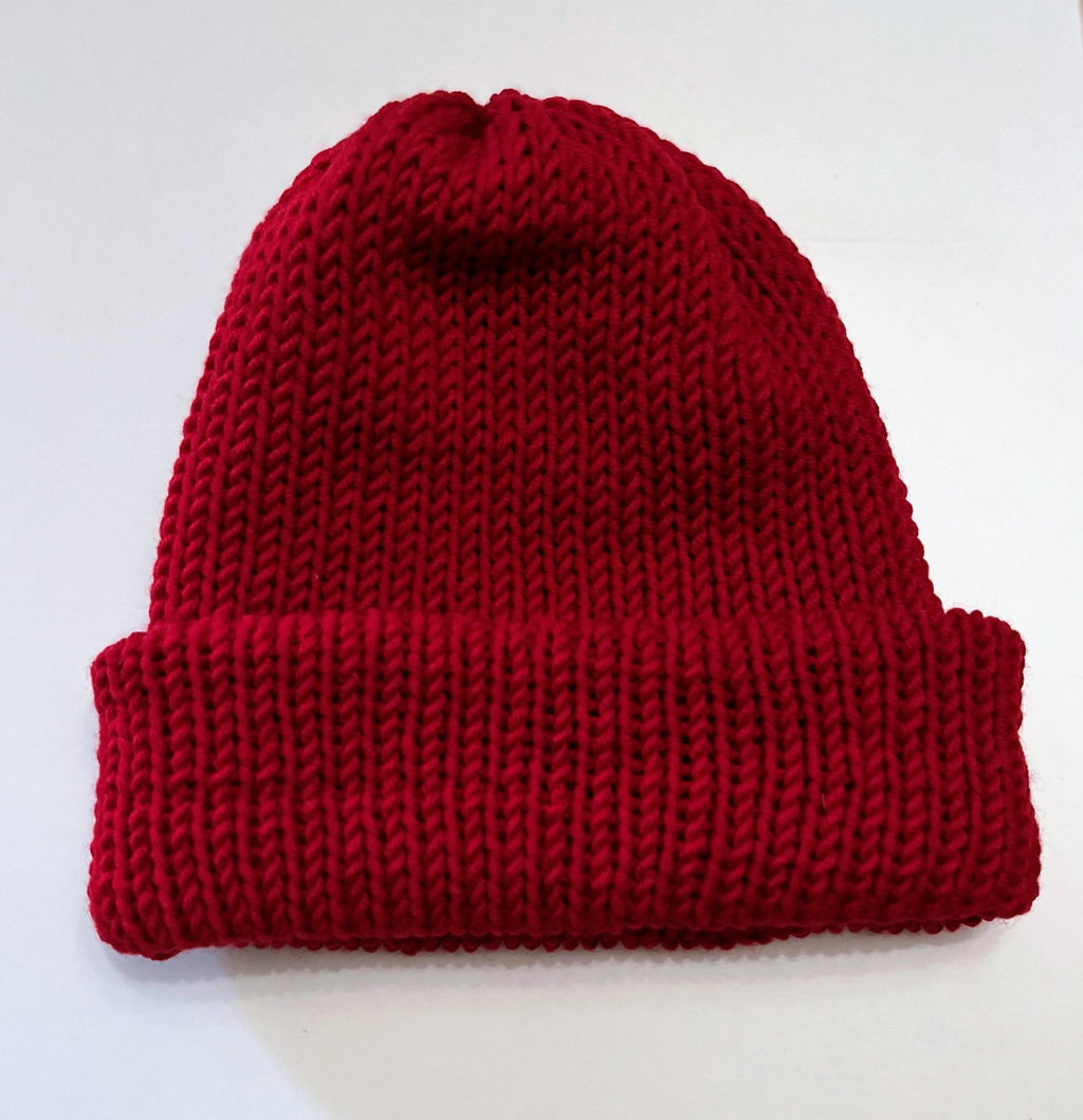 Czapka zimowa beanie handmade merino superwash – dwuwarstwowa, szydełkowana, unisex