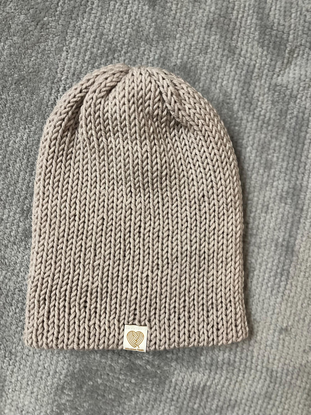 Czapka zimowa beanie handmade merino superwash – dwuwarstwowa, szydełkowana, unisex